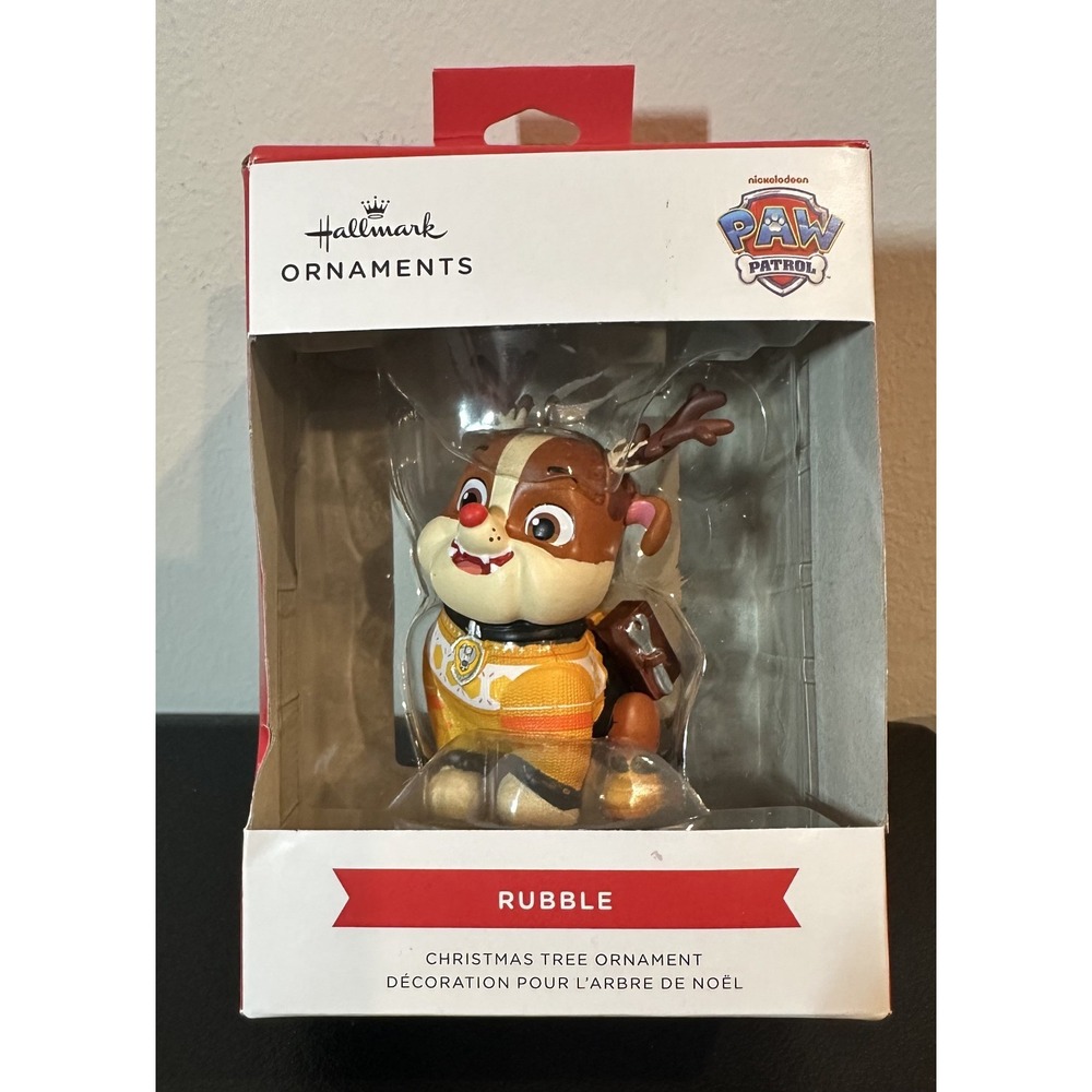 Hallmark‎ PAW Patrol Rubble Reindeer Christmas Ornament Nickelodeon 3HCM4895 New